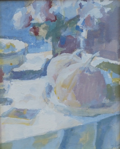 Judy Scott (British, 20th century), gouache, Still life, signed lower right, 21 x 16cm. Condition - good